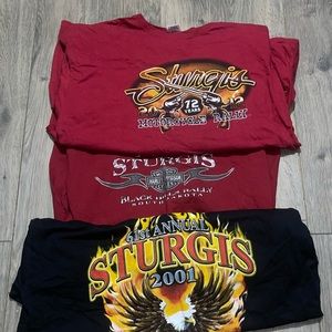 3 Sturgis motorcycle rally T-Shirts XXL